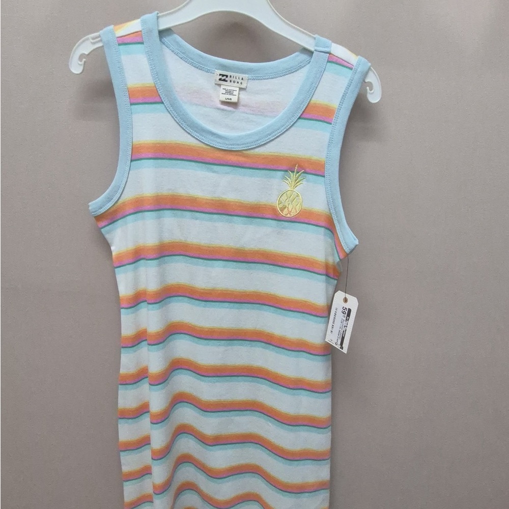 Billabong Kids Tank Top with Pastel Stripes